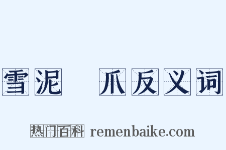 雪泥鴻爪反义词是什么意思的图片